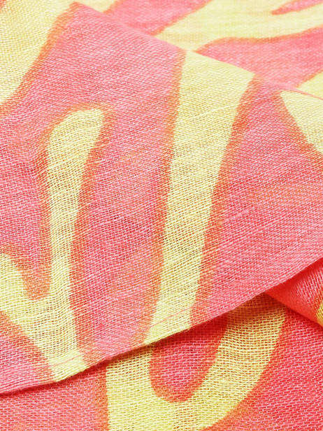 Foulard Corail En Lin 100x100cm Biba Rouge accessoires RI255A vue secondaire 1