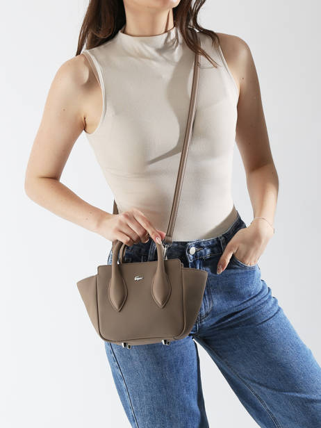 Sac Porté Main Daily City Lacoste Beige daily city NF4959DZ vue secondaire 1
