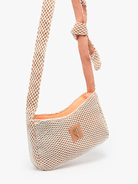 Sac Bandoulière Estival Coton Le voyage en panier Orange estival PM851 vue secondaire 2