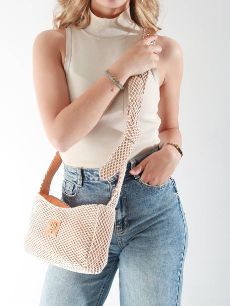 Sac Bandoulière Estival Coton Le voyage en panier Orange estival PM851 vue secondaire 1