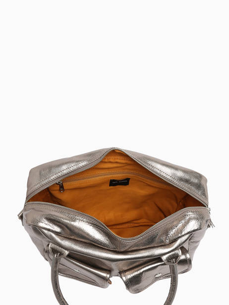 Sac Le Dandy A4 Cuir Paul marius Argent vintage S vue secondaire 3