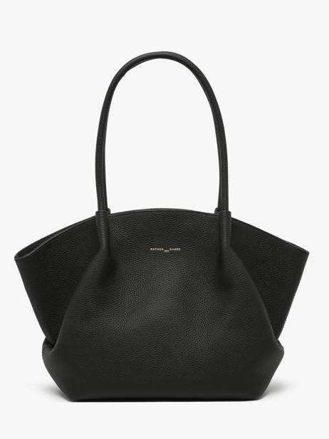 Sac Porté épaule Galatée Cuir Nathan baume Noir nymphea 3 vue secondaire 4