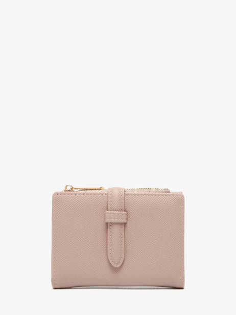 Porte-monnaie Porte-cartes David jones Rose saffiano P163