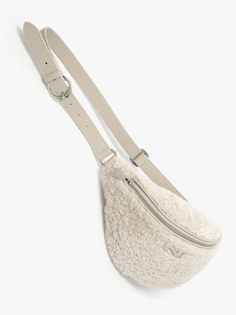 Sac Banane Large Derby Winter Mouton Et Cuir Nathan baume Beige n city S vue secondaire 2