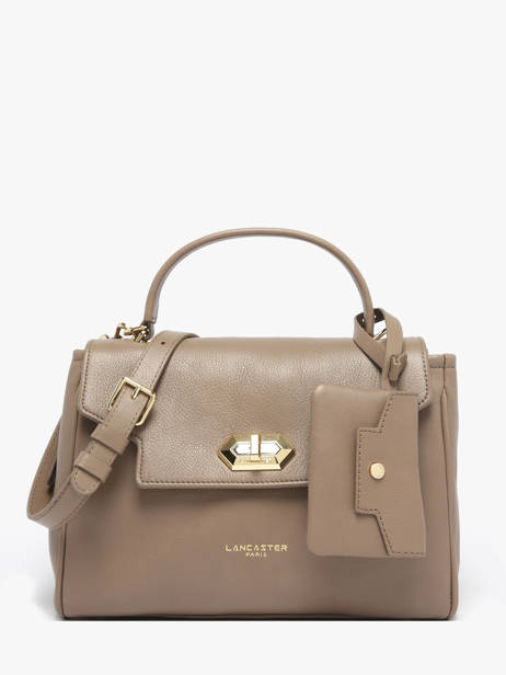 Sac Porté Main Mademoiselle Grace Cuir Lancaster Beige mademoiselle grace 102