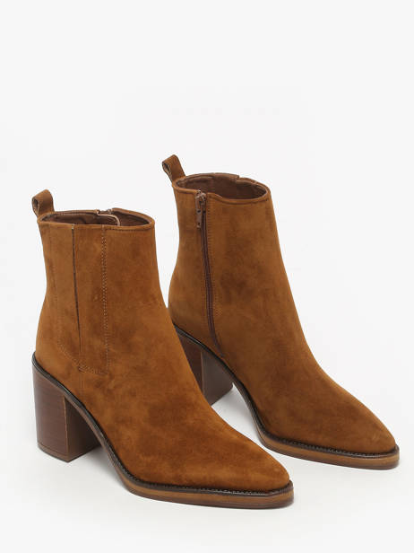 Bottines à Talon En Cuir Alpe Marron women 54511101 vue secondaire 1