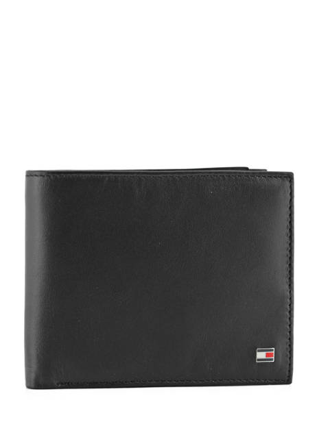 Portefeuille Cuir Tommy hilfiger Noir eton AM00657